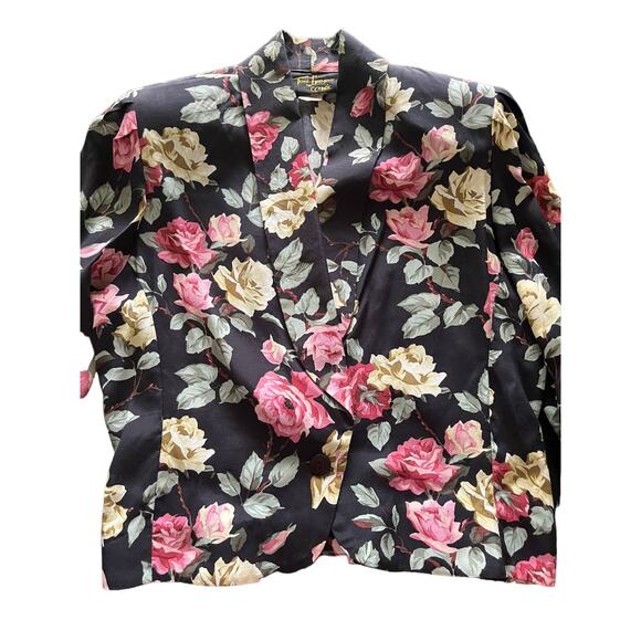 Vintage Toni Garment for CC Magic Floral 1 Button Blazer SzM - Picture 7 of 12